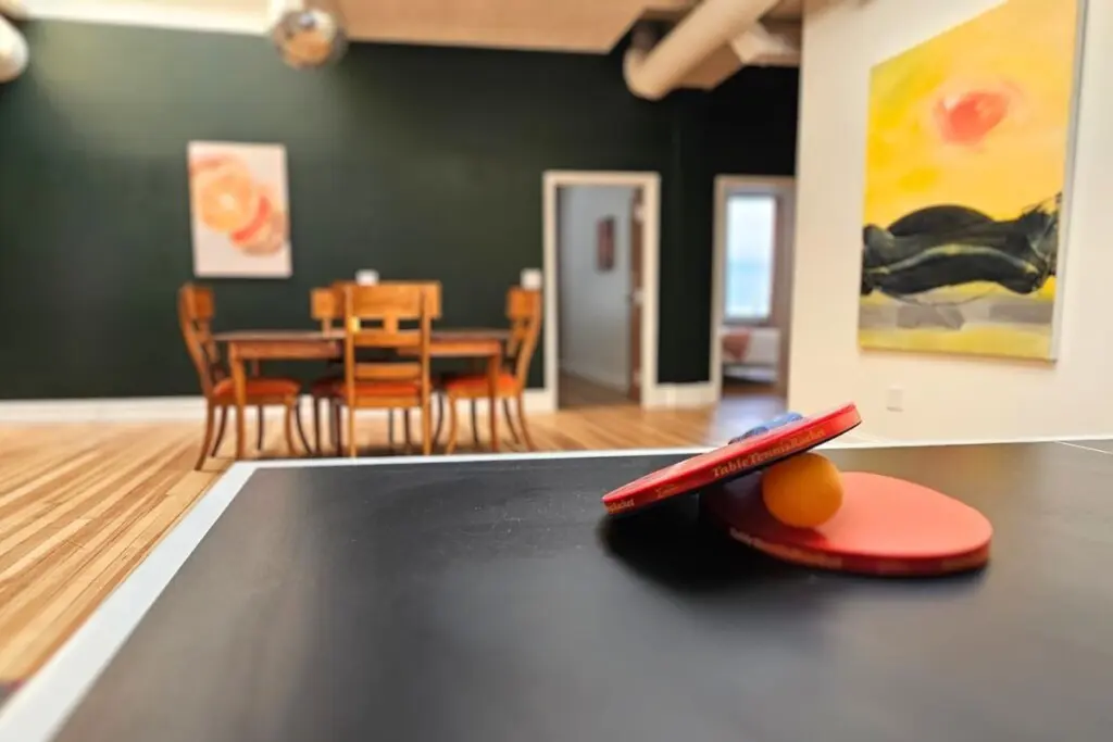 Loft Lounge Meets Game Zone – Ping Pong + Dining Vibes