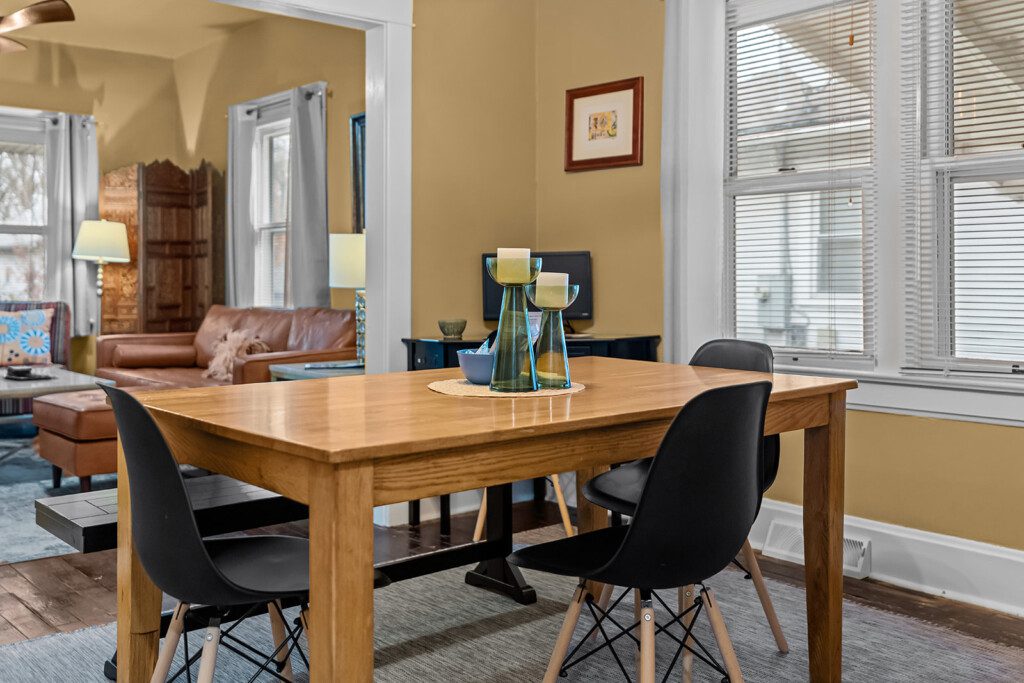 cairo st bungalow dining room living room view