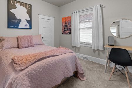 cairo st bungalow springfield mo bedroom pink bed desk